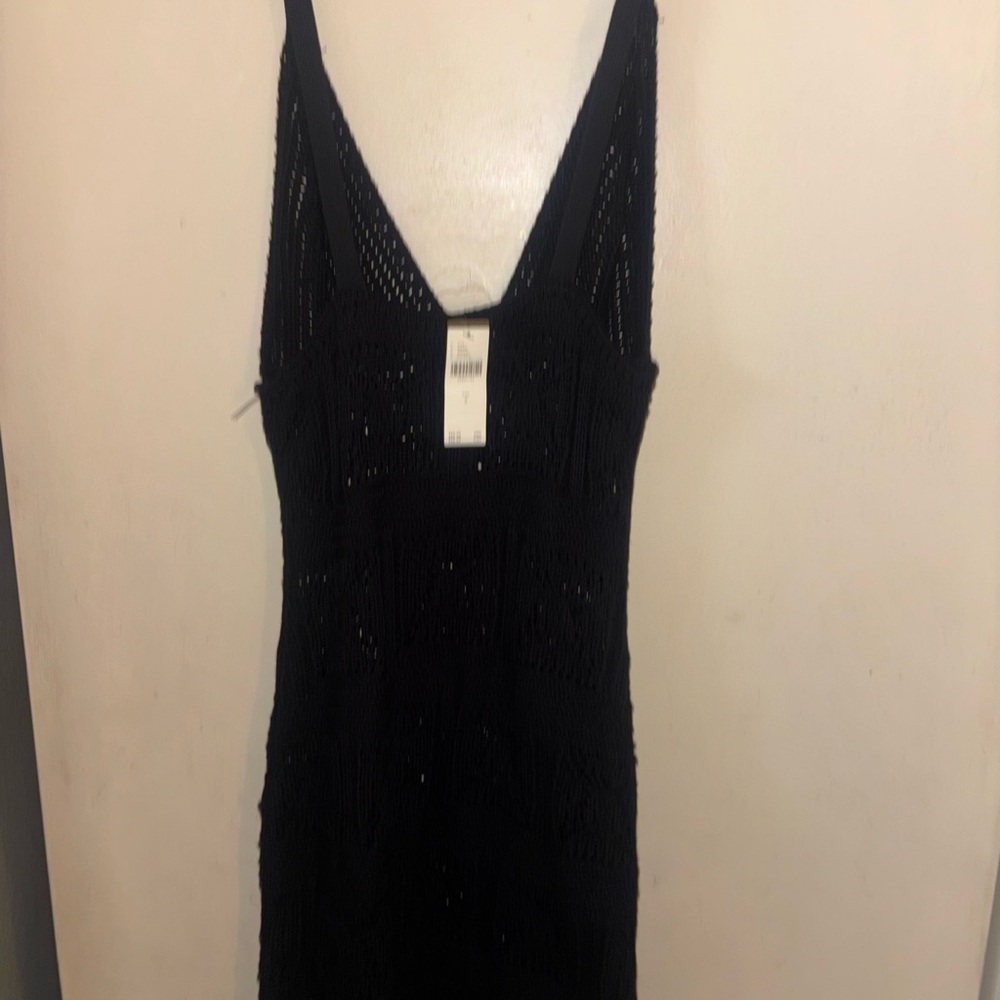 Anthropologie Black Crochet Dress